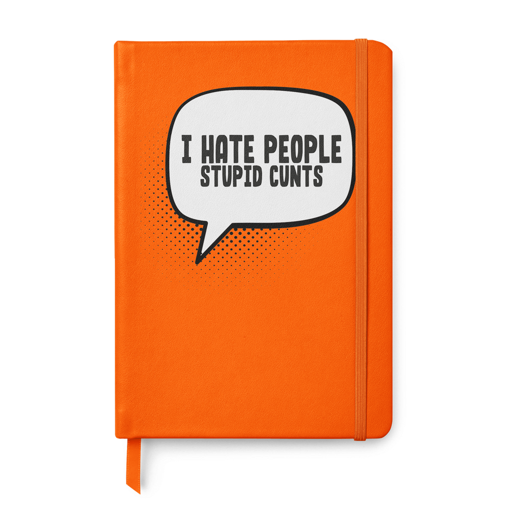 Hate People Speech Bubble Leather Style Notebook #2 image